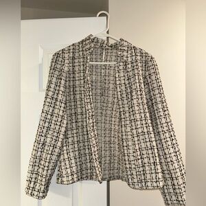 Women's Black and White Tweed Jacket